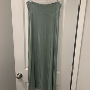 Olive green maxi skirt